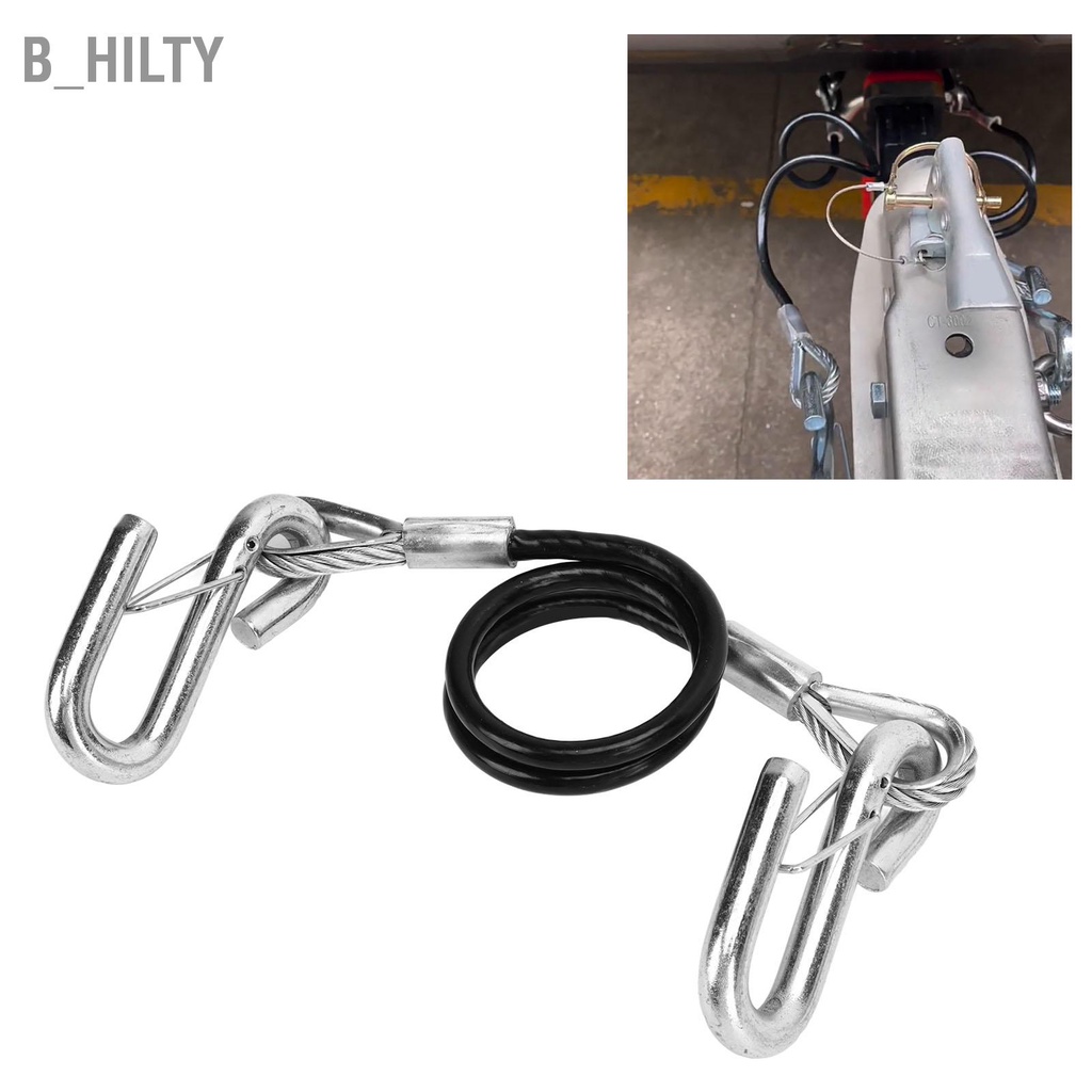 B_HILTY ความปลอดภัยรถพ่วงสาย 27.6 นิ้ว S ตะขอฤดูใบไม้ผลิความปลอดภัยเชือก RV 3500lbs น้ำหนักความจุความปลอดภัยสายลากจูง