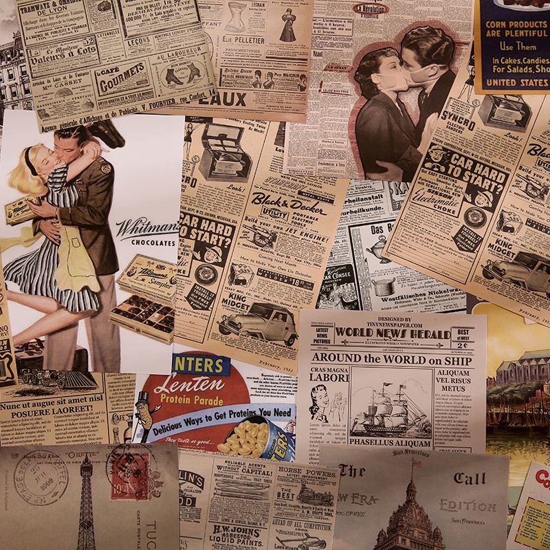 ชุดกระดาษพื้นหลัง DIY สําหรับตกแต่งสมุดภาพ 30 แผ่น