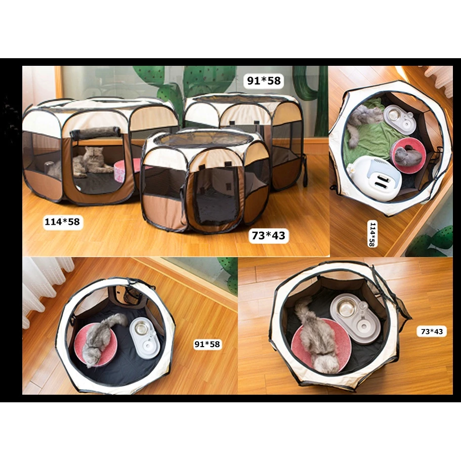 คอกสัตว์เลี้ยงพับได้ คอกแมว กรงแมวขนาดใหญ่ thumbnail 6