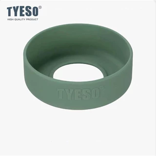 Tyeso ถ้วยเก็บความร้อนซิลิโคนคัพแขนสแตนเลสกีฬา 20/25/30/35/40oz ฐาน anti-SLIP Pad ซิลิโคน