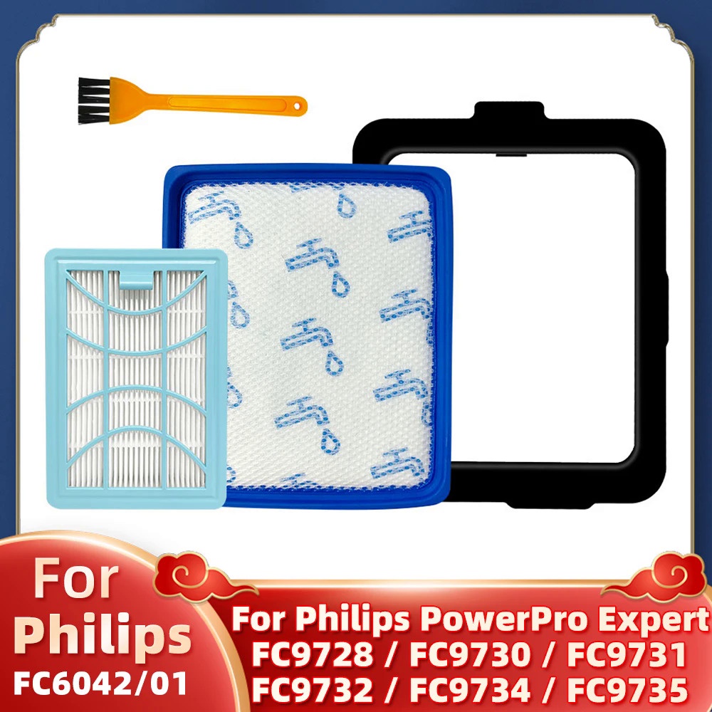 สำหรับ Philips PowerPro Expert FC9728 FC9730 FC9731 FC9732 CP0616 FC9735ล้างทำความสะอาดได้ INLET FILTER และ Exhaust FILTER