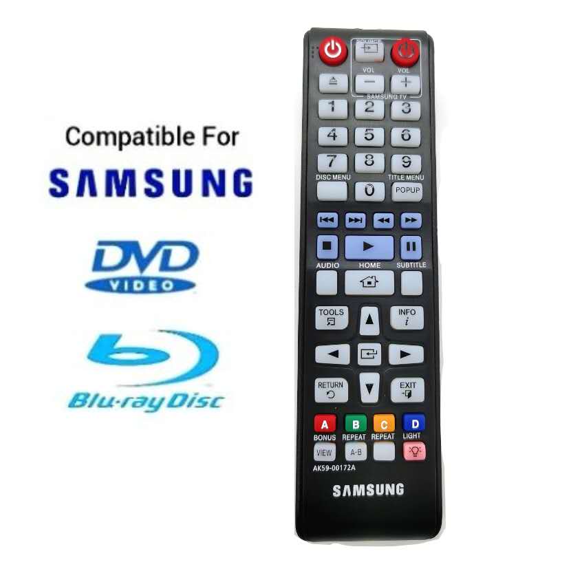 Samsung เครื่องเล่น DVD Blu-ray รีโมทคอนโทรล AK59-00517A สําหรับ BD-F5700 BDHM57CZA BD-H6500 BD-H650