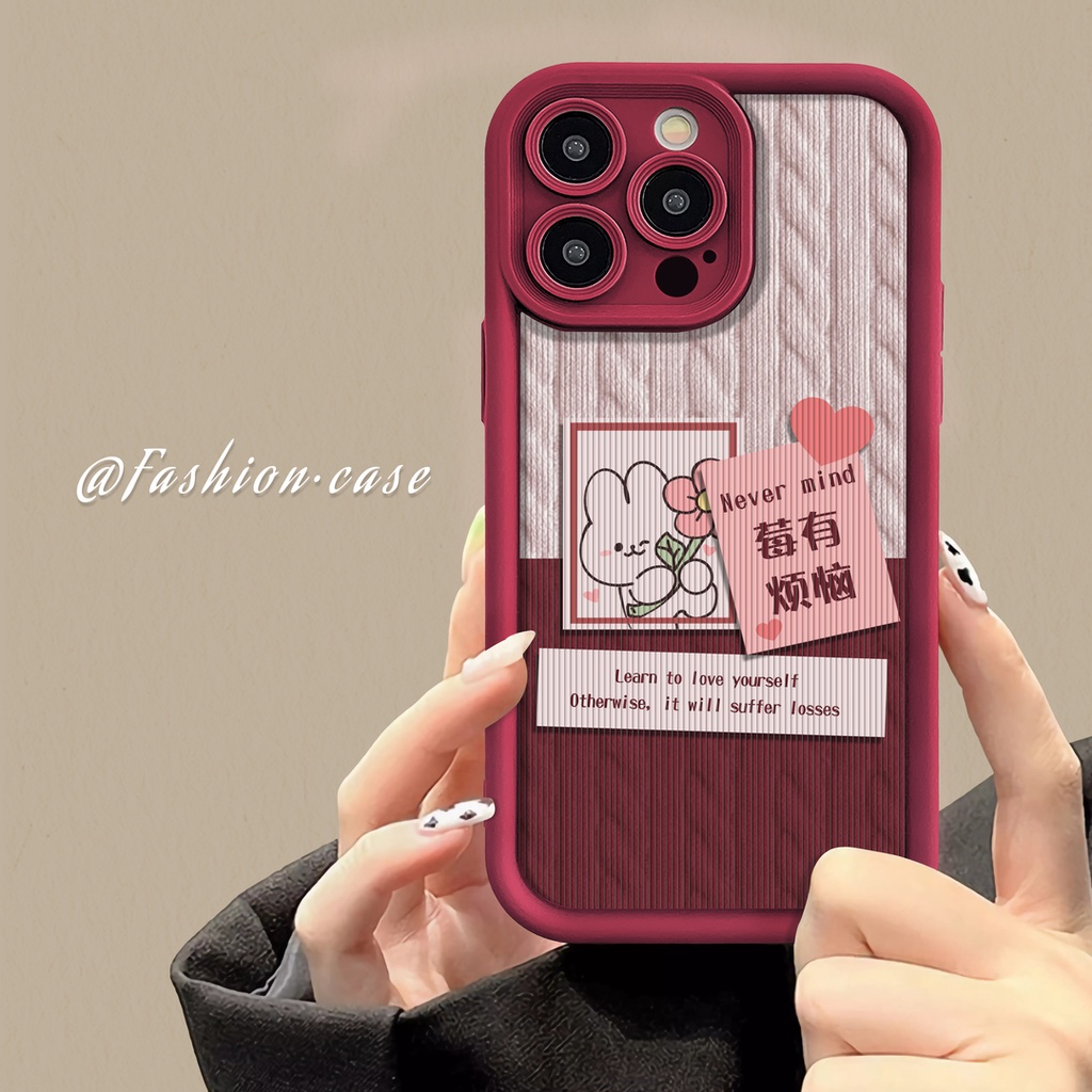 เคส iphone hone 11 12 13 14 15 plus Pro Max iphoneX Xr Xs Max 7 8 6s plus เคสโทรศัพท์ซิลิโคนอ่อนนุ่มกระต่ายน่ารักเลนส์แพ็คเกจเต็มกันกระแทกและทนทาน