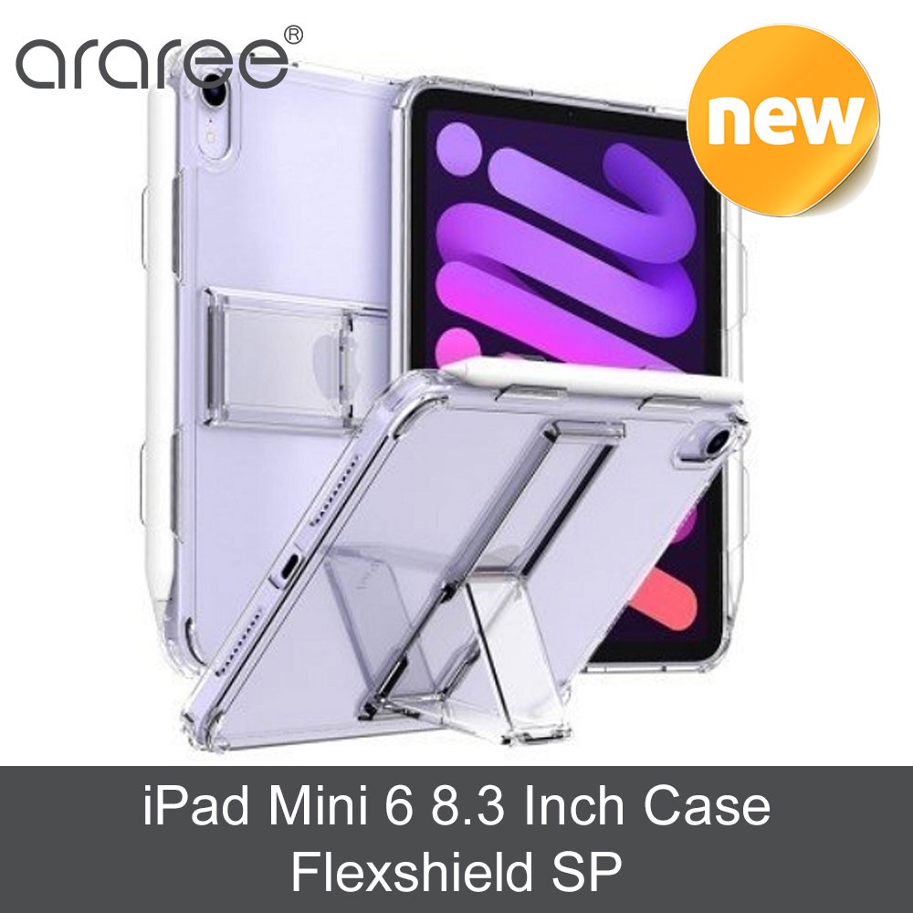 ARAREE Flexshield SP iPad Mini 6th 8.3 Inch Clear Stand Case Pen Holder