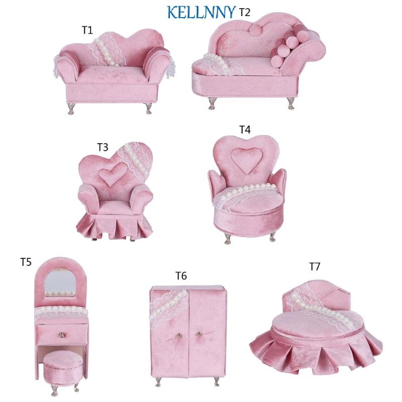 Kellnny กล่องเก็บเครื่องประดับ โซฟา ตู้เสื้อผ้า ตู้โชว์ เฟอร์นิเจอร์ ขนาดเล็ก ตกแต่งโต๊ะ
