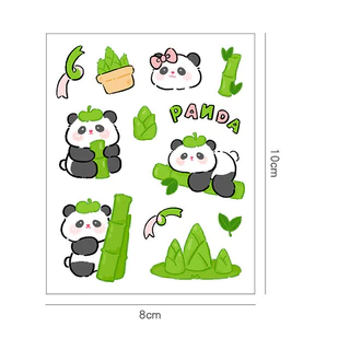 สติกเกอร์ ลายแพนด้าน่ารัก กันน้ํา สําหรับตกแต่งขวด DIY