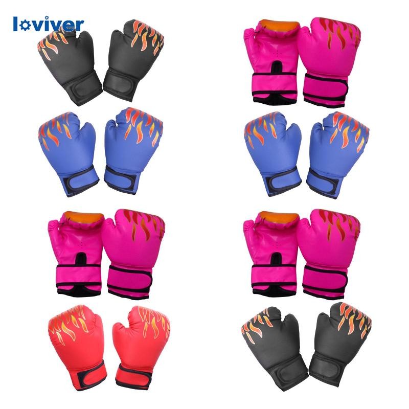 [Loviver] นวมชกมวยเด็ก 2 คู่เด็กผู้หญิงวัยรุ่น Home Gym Mma ถุงมือกระเป๋าหนัก