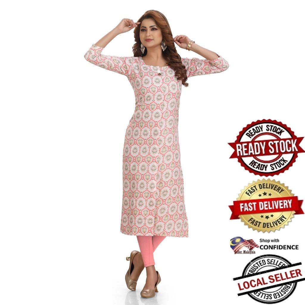 Kurti Indian Women Kurtis Top Saree Sari Punjabi Suit Readymade Kurti UD1881PG