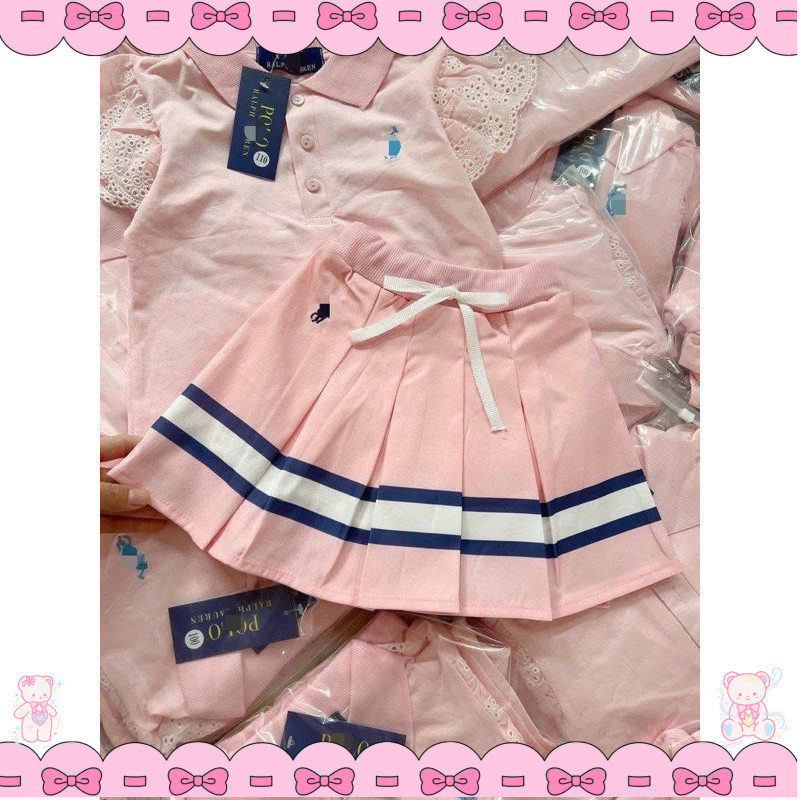 Preorder ชุดเซต2ชิ้น เซตลูกสาว Polo ลูกคุณหนูน่ารักๆ
