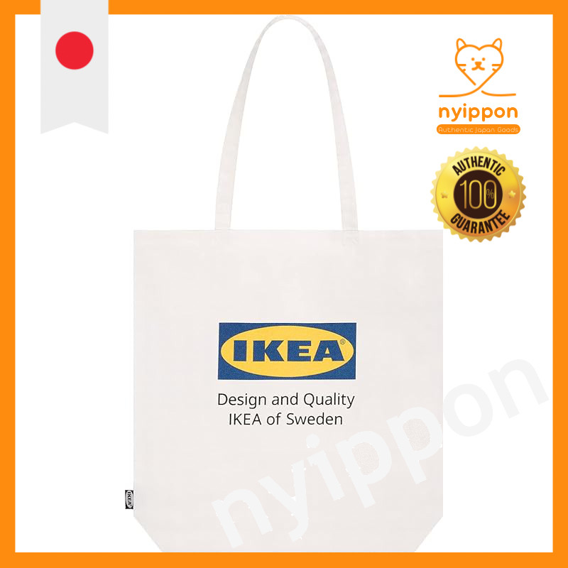 [IKEA] Official Authentic Eftersom Trader Tote Bag Eco Bag Logo for Women Cotton Large Capacity Univ