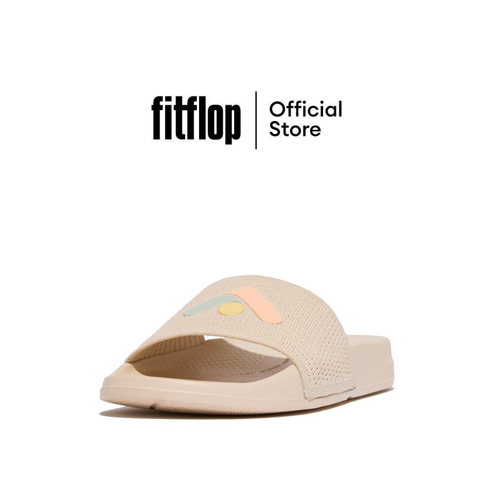 FITFLOP IQUSHION ARROW KNIT SLIDES รองเท้าแตะผู้หญิง รุ่น HL8-B01 สี BEIGE