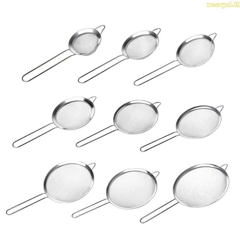 Kitchen Stainless Steel Flour  Strainer Mesh Colander Sieve Filter Sifter