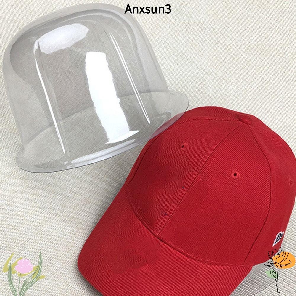 Anxsun3 ที่เก็บหมวกถัง ชั้นวางจอแสดงผลหมวกเบสบอลโปร่งใส PVC 50-57 ซม. ทนทาน