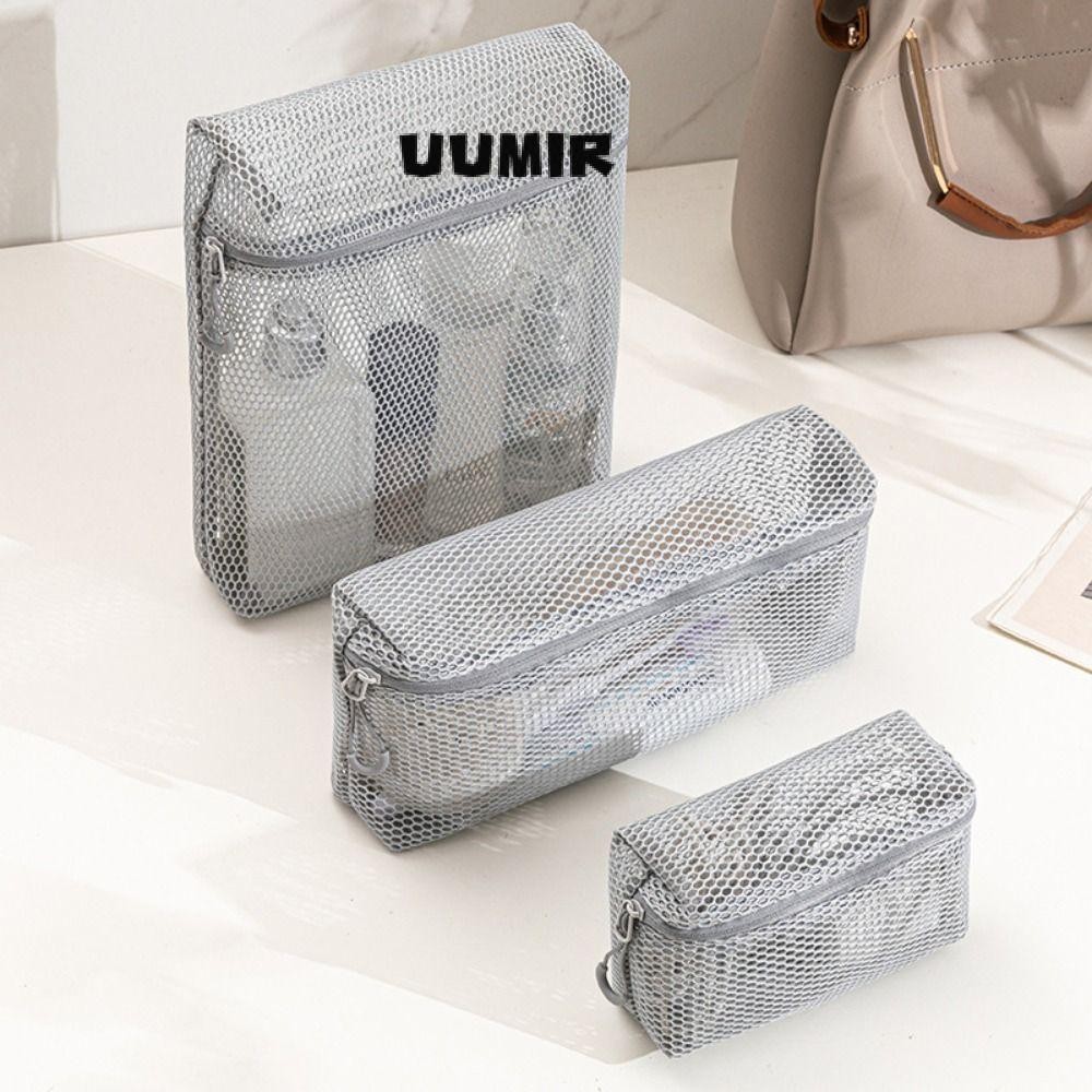 UUMIR กระเป๋าใส่เครื่องสำอาง กระเป๋าใส่เครื่องสำอางไนลอนมีซิป