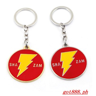 พวงกุญแจรถยนต์ Shazam Shazam Lightning Gods Wrath Merchandise DC สีดํา