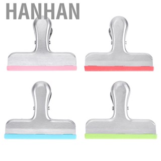 Hanhan Stainless Steel -Skid Silicone Strip Sealing   Bag Clips Air Tight Seal  Bags and