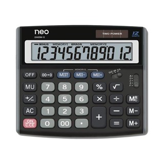 NEO เครื่องคิดเลข 12 หลัก นีโอ 2242DM-12 สีดำ