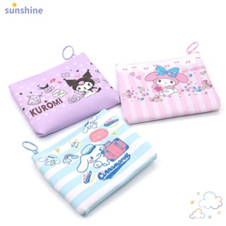 Ssunshine พวงกุญแจ กระเป๋าใส่เหรียญ แบบพกพา ลาย Kuromi Cinnamoroll สําหรับผู้หญิง