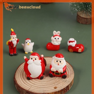 Widebeaucloud ตุ๊กตาซานตาคลอส คริสต์มาส ขนาดเล็ก สําหรับตกแต่งบ้านตุ๊กตา