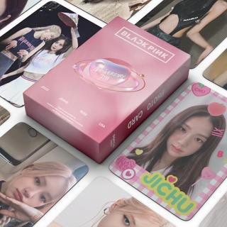 โปสการ์ดโฮโลแกรมเลเซอร์ BLACK-PINK BORN PINK 7th Anniversary JENNIE JISOO LISA ROSE Kpop จํานวน 55 ชิ้น ต่อกล่อง