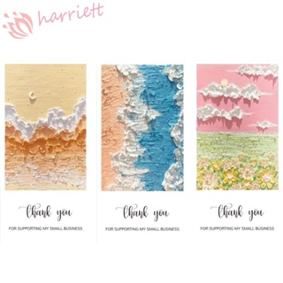 Harriett สติกเกอร์ฉลาก ลายภาพวาดสีน้ํามัน แฮนด์เมด สไตล์วินเทจ สําหรับติดบรรจุภัณฑ์