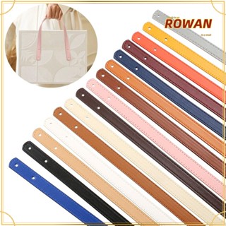 Rowans สายกระเป๋า หนัง PU ถอดเปลี่ยนได้ สีพื้น DIY อุปกรณ์เสริม สําหรับกระเป๋า 3 ชิ้น