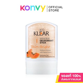 โรลออนสารส้มดีโอเคลียร์ สกิน ไบรท์ DEOKLEAR Skin Bright Mineral Deodorant Stick 60g.