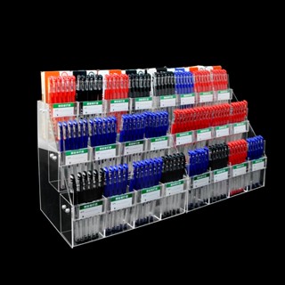 ซูเปอร์มาร์เก็ตอะคริลิราคาป้ายแสดงชั้นวางเครื่องเขียนที่ใส่ป…