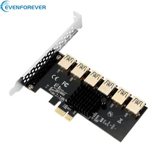 อะแดปเตอร์การ์ดขุด PCI-Express 1x เป็น 16x 1 เป็น 6 USB 3 0 PCI-E ชุบทอง