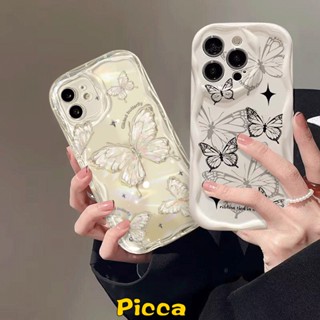 เคสโทรศัพท์มือถือ ลายผีเสื้อ 3D สําหรับ Redmi 10C 9 12C 9T A2 A1 9C 12 10A 10 9C NFC 9A Redmi Note 11 10 12 8 9 10s Pro Max 11s Mi 11 12 Lite Poco M3 เคสขอบ