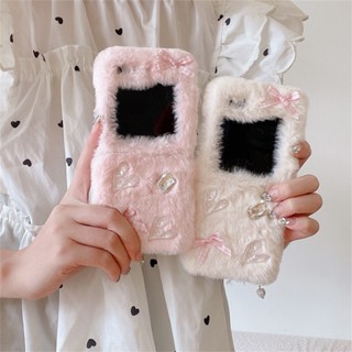 เคสป้องกันโทรศัพท์มือถือ ประดับโบว์ กันกระแทก สําหรับ Samsung Z Flip5 5G Z Flip5