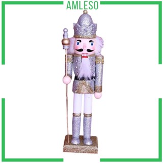 [Amleso] แครกเกอร์ไม้ รูปราชา ขนาด 30 ซม. เพ้นท์มือ ของขวัญ สําหรับตกแต่งบ้าน