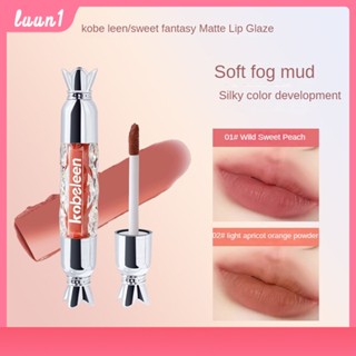 Kobeleen Sweet Fantasy Matte Lip Glaze Soft Mist Matte Color Lip Mud Delicate Velvet Girl ลิปสติก COD