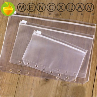 Mengxuan กระเป๋าโฟลเดอร์ PVC ใส กันน้ํา สําหรับใส่เอกสารนักเรียน