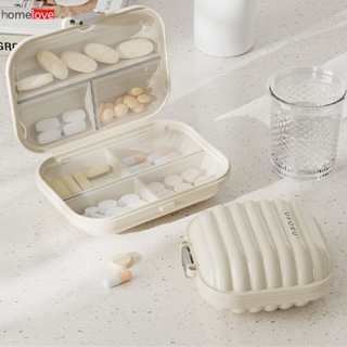 แบบพกพา Mini Pill Box เดินทางกลางแจ้งสำหรับสัปดาห์พกพา Pill กล่องเก็บเครื่องประดับปิดผนึกความชื้นกล่องยาขนาดเล็ก homelove