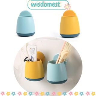 Wisdomest ที่วางแปรงสีฟัน พลาสติก ทําความสะอาดง่าย ติดผนังห้องน้ํา ห้องครัว 3 ชิ้น