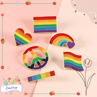 Dealshop LGBT สายรุ้ง เข็มกลัด ปกเสื้อ เข็มกลัดเคลือบ เครื่องประดับ ของขวัญ ป้าย G ay