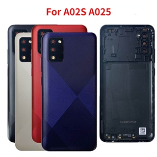 ใหม่ ฝาครอบแบตเตอรี่ ด้านหลัง พร้อมเลนส์กล้อง แบบเปลี่ยน สําหรับ Samsung Galaxy A02S A025 A025F DS