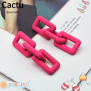 Cactu ต่างหูแฟชั่น อะคริลิค ขนาดใหญ่ สีแคนดี้