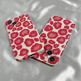 เคสโทรศัพท์มือถือ ลายเสือดาว สีชมพู สําหรับ Apple Iphone 15 14 13pro 12 11xsmax xr 7 8p NVE9