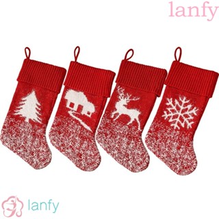 Lanfy จี้รูปเกล็ดหิมะ กวางเอลก์ สีแดง สําหรับแขวนตกแต่งคริสต์มาส 1 ชิ้น