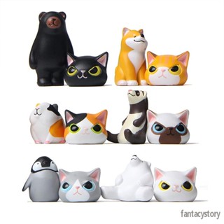 Animals Disguised As Cats Creative Figures Cute Cat Series Ornaments for Home Decoration Figurine Landscape Garden Pot