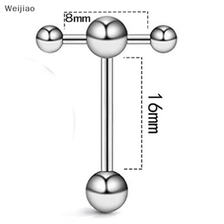 Weijiao% แหวนลิ้นบาร์เบล เหล็กสเตนเลส ถอดออกได้ 1 ชิ้น