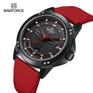 Naviforce 8031 นาฬิกาข้อมือควอตซ์แฟชั่น สายยาง กันน้ํา สําหรับบุรุษ