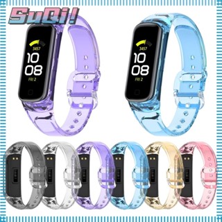 Suqi สายนาฬิกาข้อมือแฟชั่น แบบนิ่ม เปลี่ยนสีได้ สําหรับ Galaxy Fit 2 SM-R220