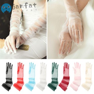 Janfat ถุงมือยาว แบบบางพิเศษ สําหรับเจ้าสาว งานพรอม 1 คู่