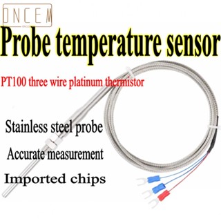 【ONCEMOREAGAIN】PT100 RTD Temperature Sensor Probe -50-400℃ 50/100mm 1-5meter Cable Thermocouple