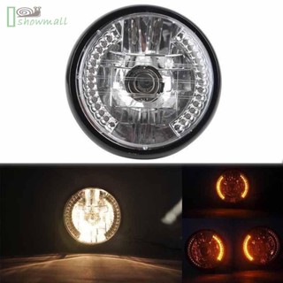 [ISHOWMAL-TH]Motorcycle Headlight 7" LED Metal Mount Bracket Motorcycle Turn Signal-New In 9-