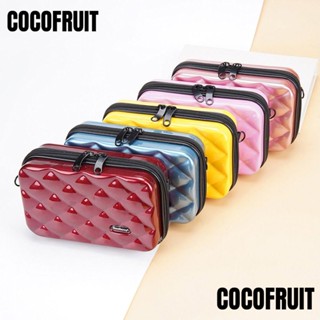 Cocofruit กระเป๋าเครื่องสําอาง กระเป๋าสะพายไหล่ ABS แบบแข็ง ความจุขนาดใหญ่ แบบพกพา พร้อมสายคล้อง