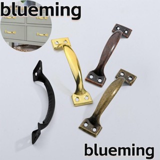 Blueming2 มือจับลิ้นชัก ประตูโรงรถ เฟอร์นิเจอร์ แบบดึง เหล็ก สไตล์วินเทจ สีดํา สีเงิน พร้อมโบว์ รูปบาร์น ประตู ลิ้นชัก ตู้เสื้อผ้า ประตู